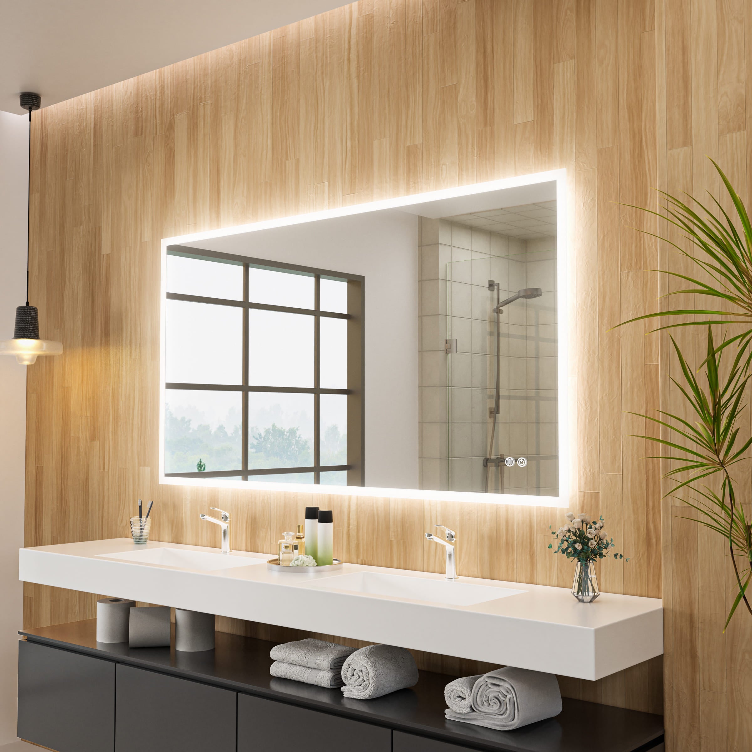 MaxxiBath LM106-S LED Mirror with Anti-Fog Modern Design